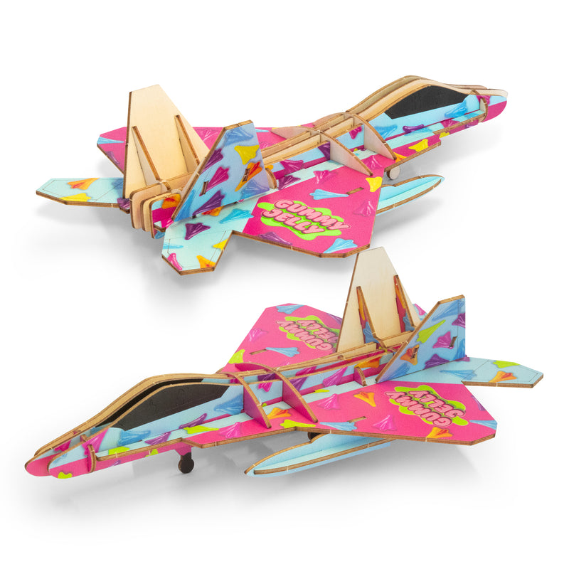 Trends 126729 BRANDCRAFT Jet Fighter Wooden Model – Assembled