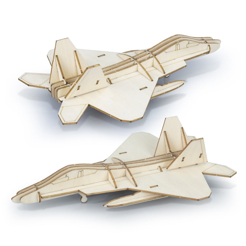 Trends 126729 BRANDCRAFT Jet Fighter Wooden Model – Assembled Unbranded