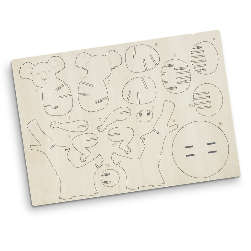 Trends 126731 BRANDCRAFT Koala Wooden Model – Flat Sheet