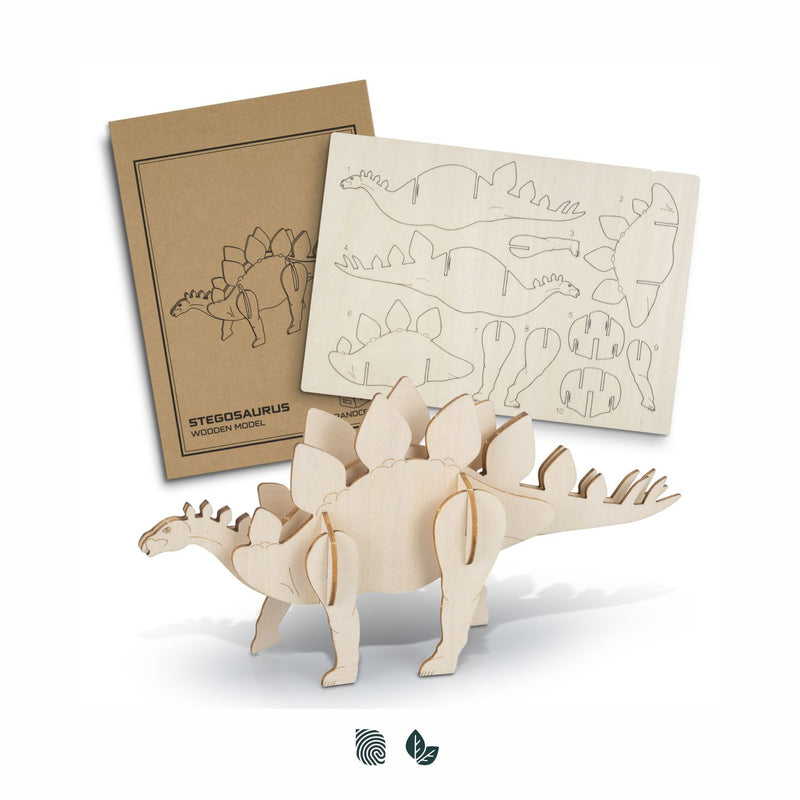 Trends 126732 BRANDCRAFT Stegosaurus Wooden Model – Impact Aware