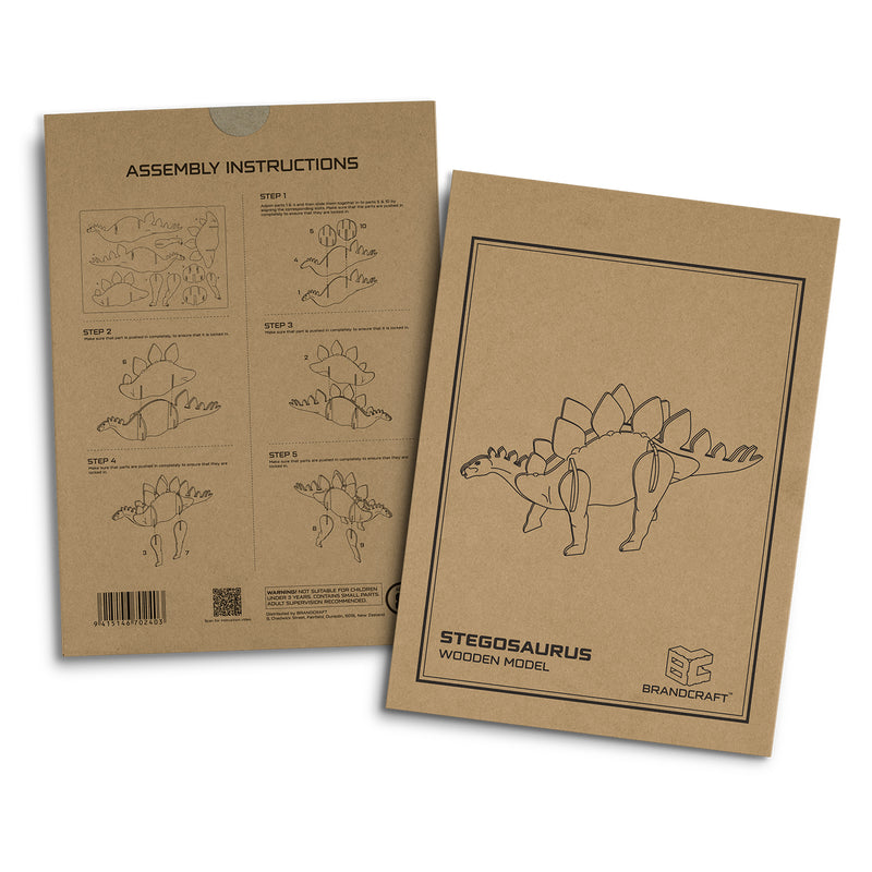 Trends 126732 BRANDCRAFT Stegosaurus Wooden Model – Sleeve