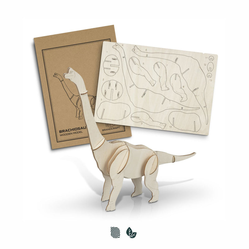 Trends 126733 BRANDCRAFT Brachiosaurus Wooden Model – Impact Aware