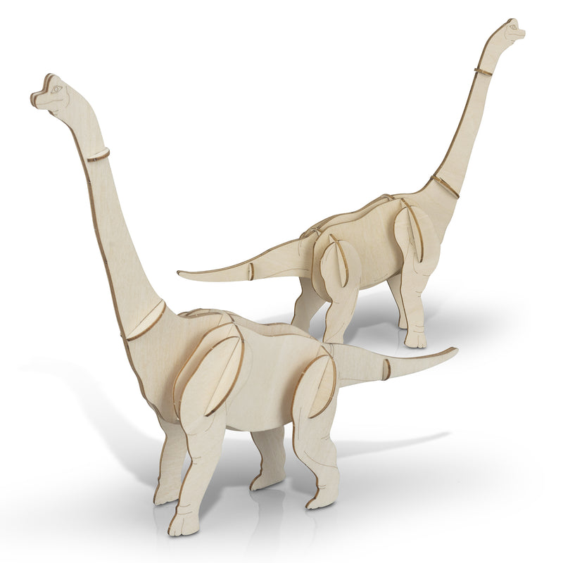Trends 126733 BRANDCRAFT Brachiosaurus Wooden Model – Assembled