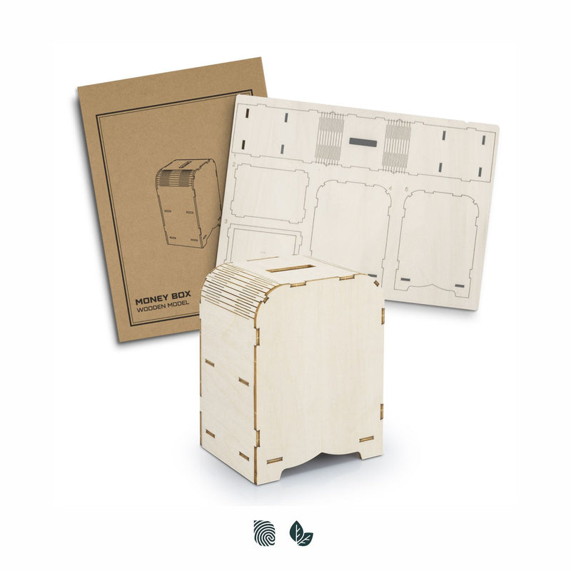 Trends 126735 BRANDCRAFT Money Box Wooden Model – Impact Aware