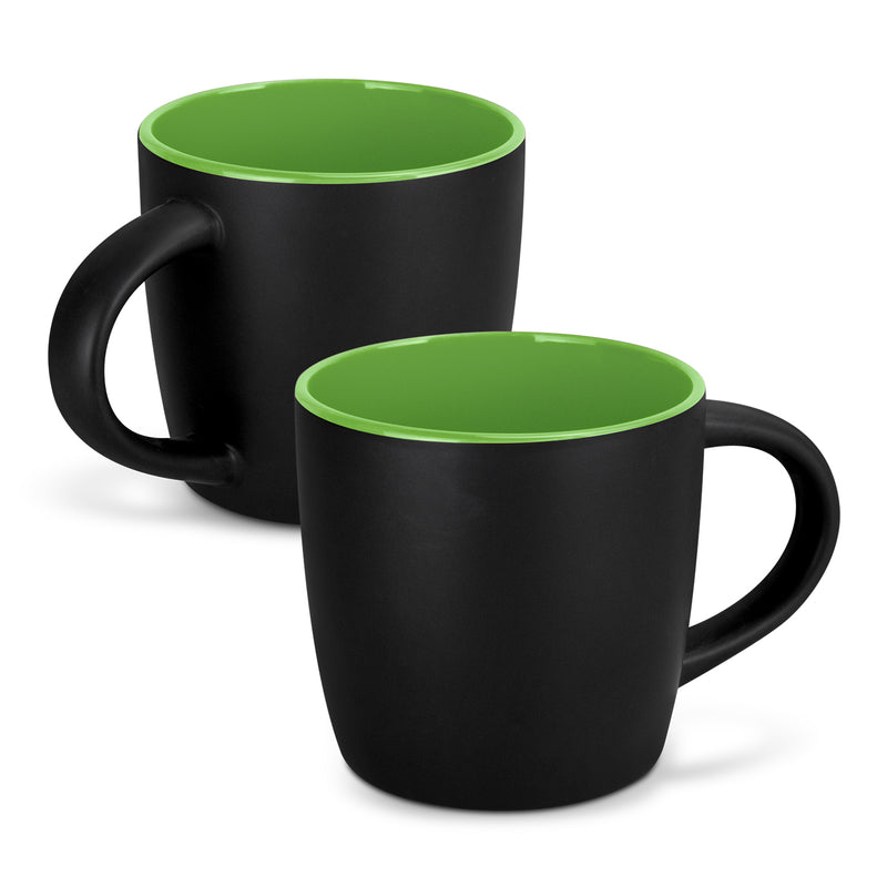 Trends 127104 Mocha Coffee Mug - Two-Tone – Black/Bright Green