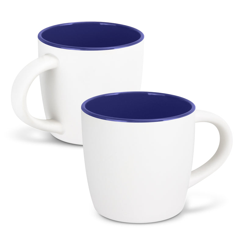 Trends 127104 Mocha Coffee Mug - Two-Tone – White/Blue