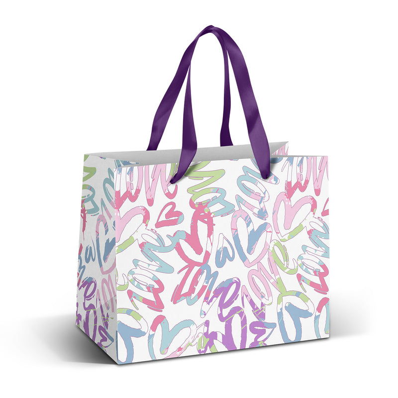 Trends 127178 Medium Ribbon Handle Paper Bag - Full Colour