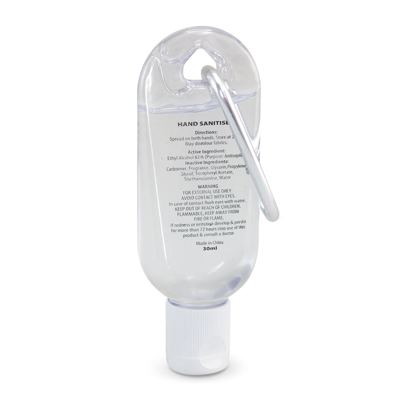 Trends 127210 Carabiner Hand Sanitiser 30ml – Back