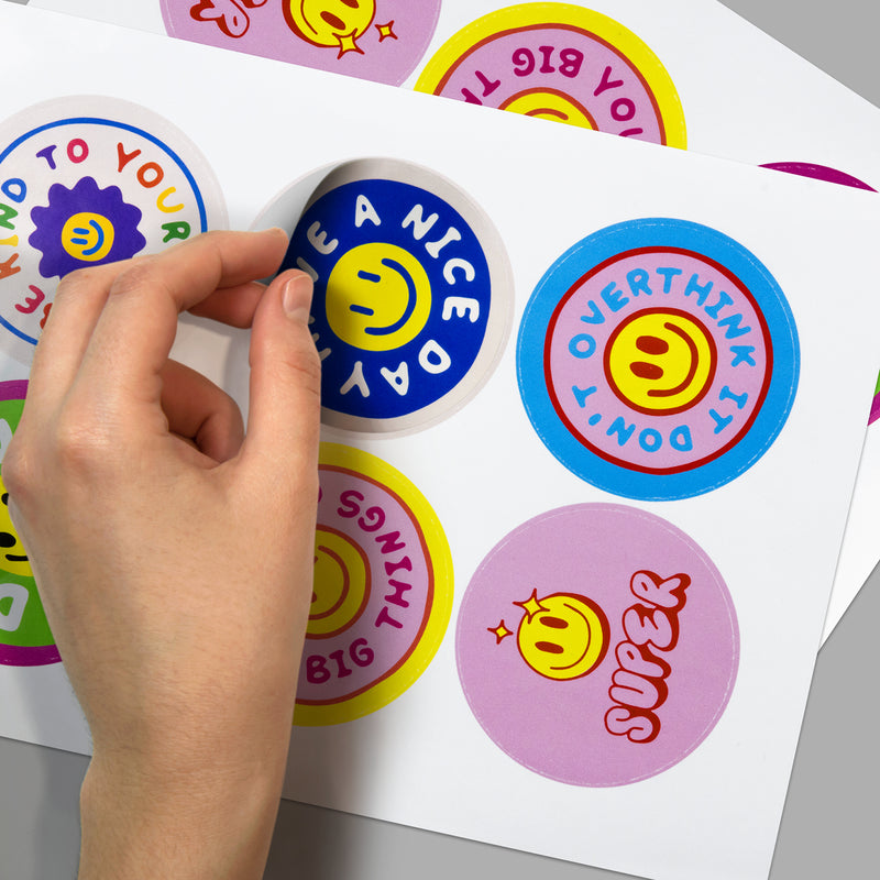 Trends 127920 Sticker Sheet 80mm Circle - Gloss – Feature