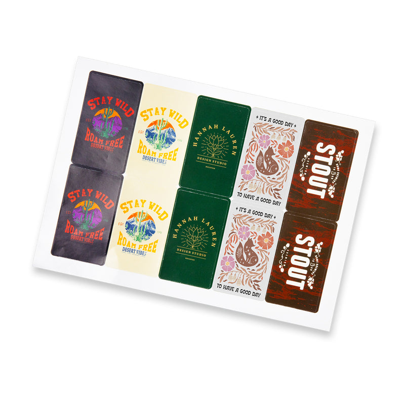 Trends 127922 Sticker Sheet 88 x 50mm Rectangle - Gloss