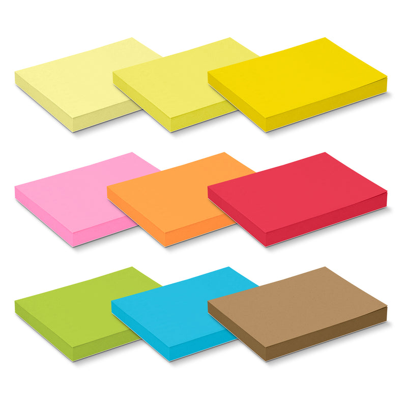 Trends 128821 Coloured Sticky Pad 100 x 75mm - 100 Sheets New – Colours