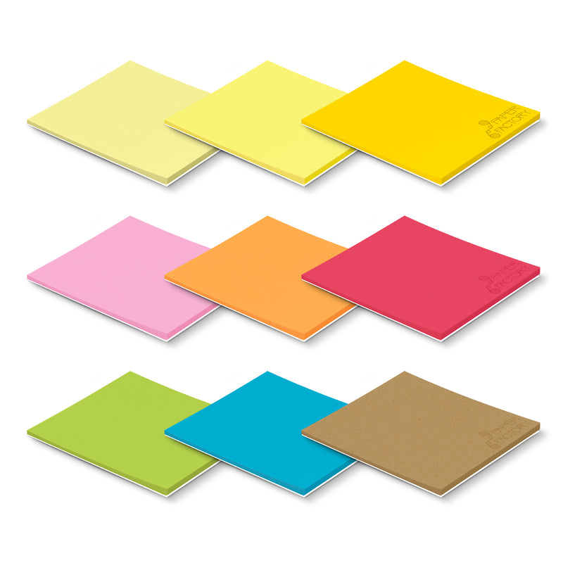 Trends 128822 Coloured Sticky Pad 70 x 75mm - 25 Sheets New – Colours