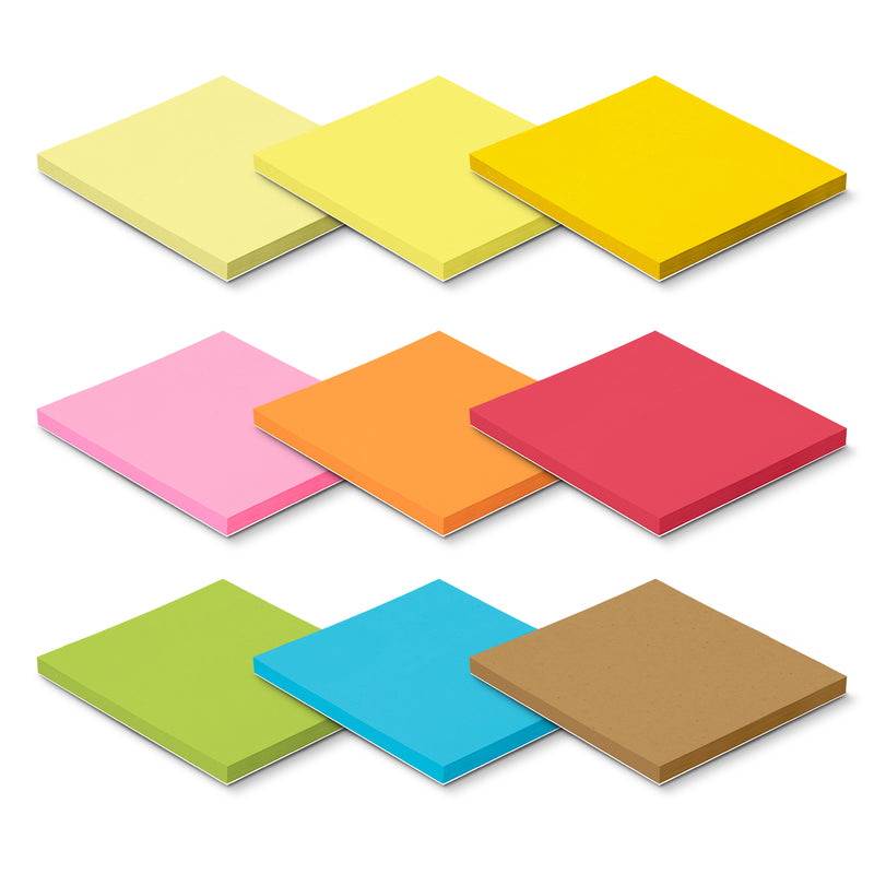 Trends 128823 Coloured Sticky Pad 70 x 75mm - 50 Sheets New – Colours