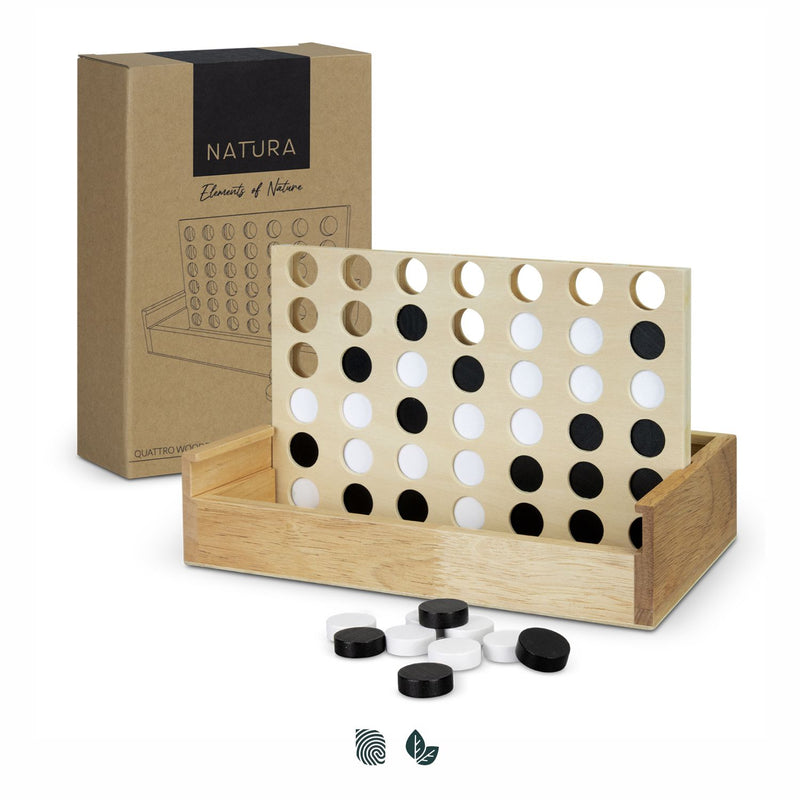 Trends 128885 NATURA Quattro Wooden Four-in-a-Row Game – Impact Aware