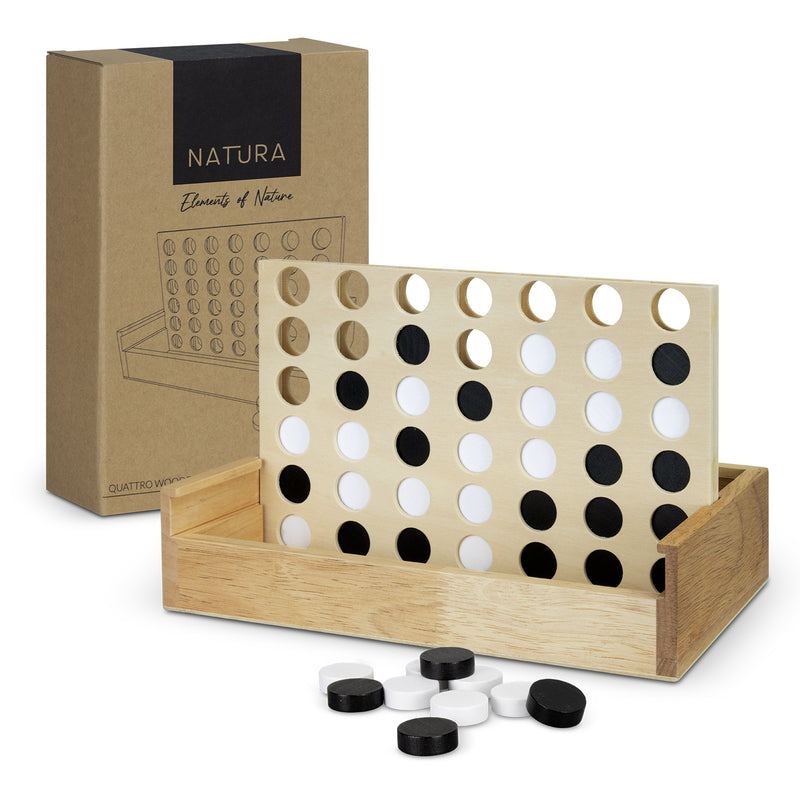 Trends 128885 NATURA Quattro Wooden Four-in-a-Row Game