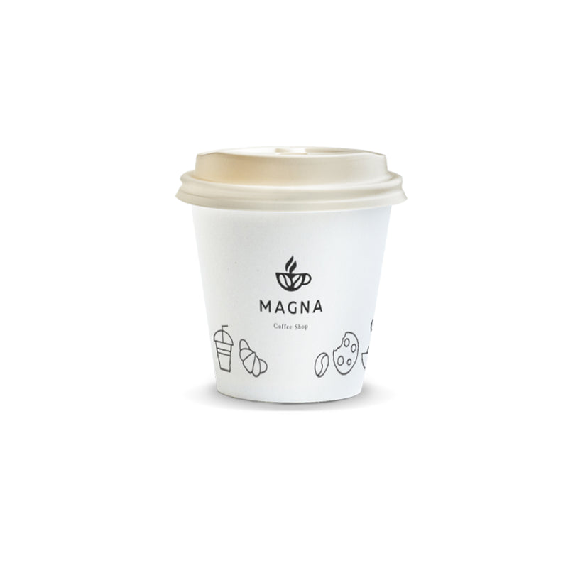 Trends 129536 Compostable Paper Coffee Cup - 180ml