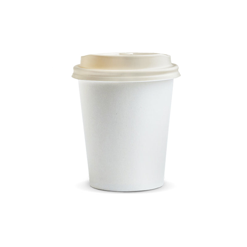 Trends 129537 Compostable Paper Coffee Cup - 230ml – White