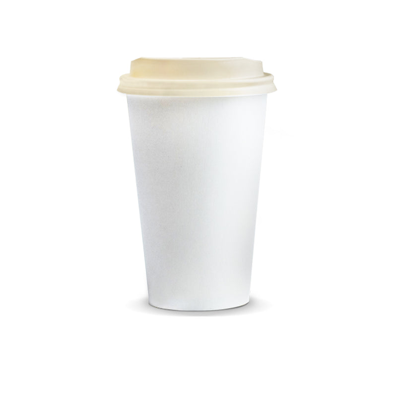 Trends 129538 Compostable Paper Coffee Cup - 350ml – White