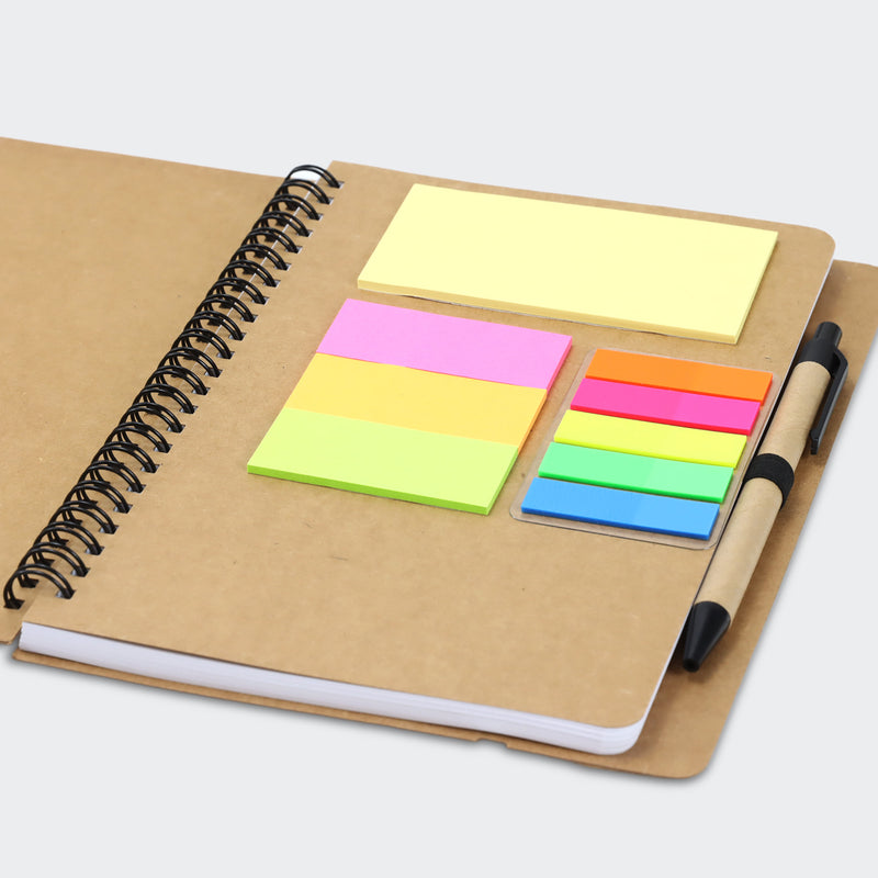 Trends 129579 Kraft Notebook with Notes and Flags New – Notes and Flags