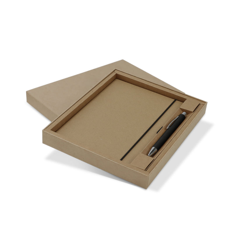 Trends 129676 Kraft Notebook and Pen Gift Set New – Black Pen