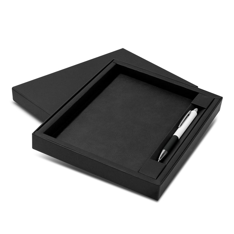 Trends 129681 Genoa Notebook and Pen Gift Set New – Black