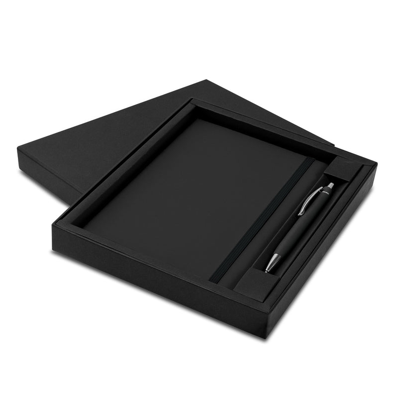 Trends 129682 Omega Notebook and Pen Gift Set New – Black