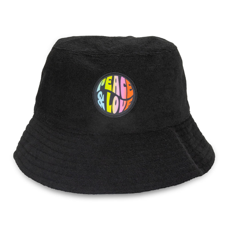 Trends 129723 Terry Towelling Bucket Hat with Full Colour Patch New – Round Patch