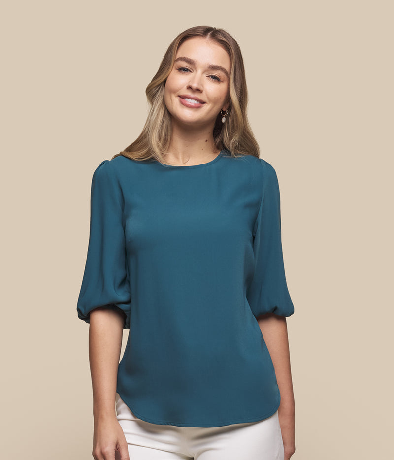 Poppy Puff Sleeve Top Ladies