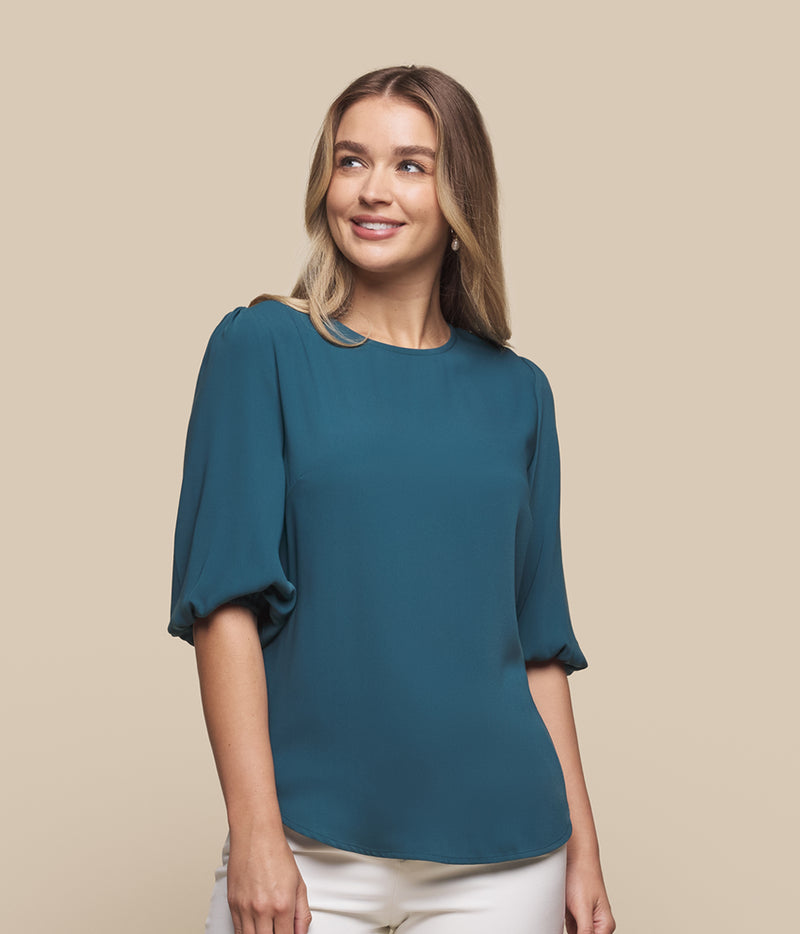 Poppy Puff Sleeve Top Ladies