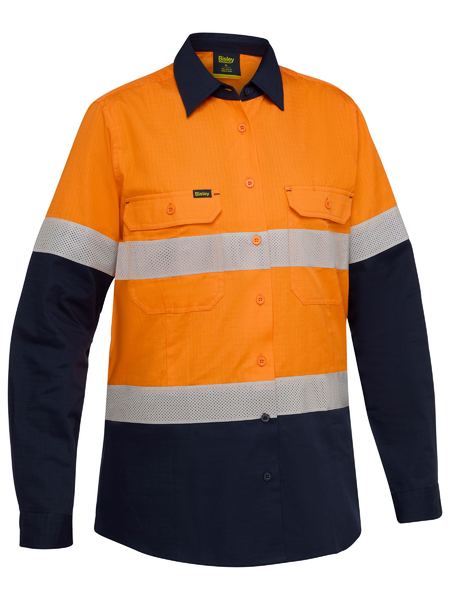 Taped Hi Vis Ripstop Vented Shirt Ladies