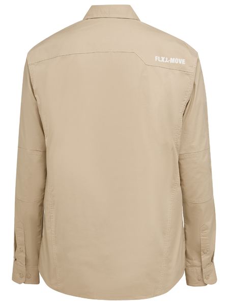 Bisley Workwear BS6144 Flx & Move™ Utility Work Shirt REAR Stone