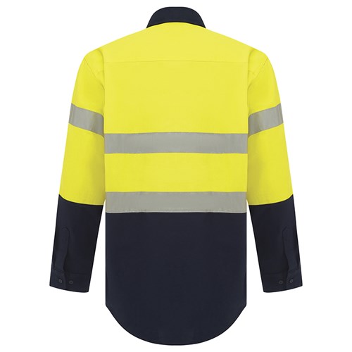 Workit 2005 Hi-Vis 2 Tone Closed Front Regular Weight Taped Shirt