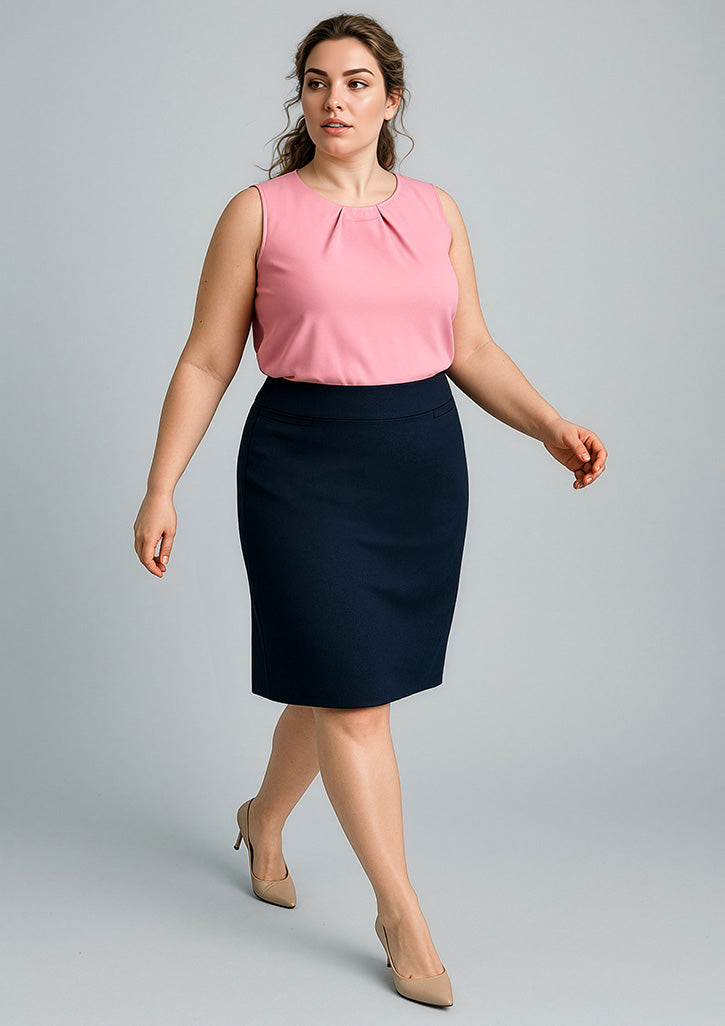 Biz Corporates 20111 Cool Stretch Relaxed Fit Lined Skirt Ladies