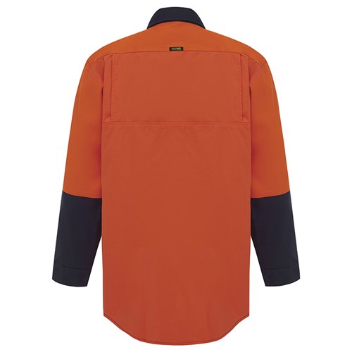 workit 2027 Hi-Vis 2 Tone Closed Front Dual Weight Welders Shirt