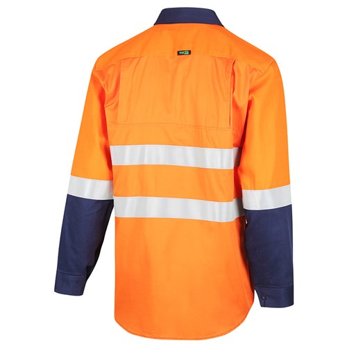 workit 2027t Hi-Vis 2 Tone Closed Front Dual Weight Welders Taped Shirt