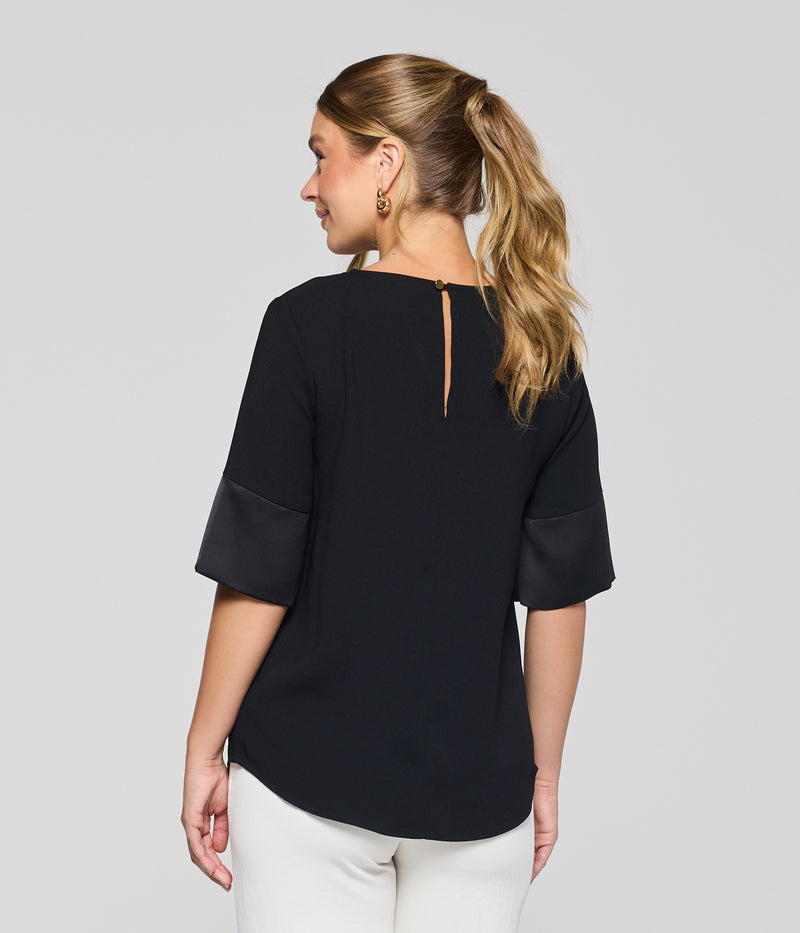 Celine Contrast Sleeve Top Ladies