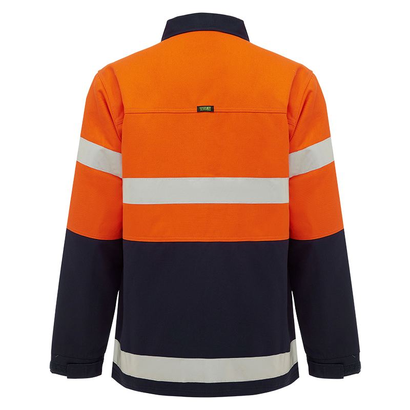 Hi Vis 2 Tone Cotton Drill Taped Jacket