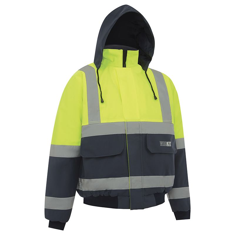 Hi Vis 2 Tone Wet Weather Bomber Taped Jacket