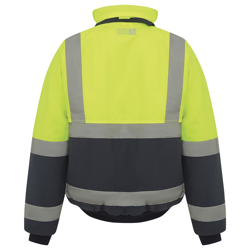 Hi Vis 2 Tone Wet Weather Bomber Taped Jacket