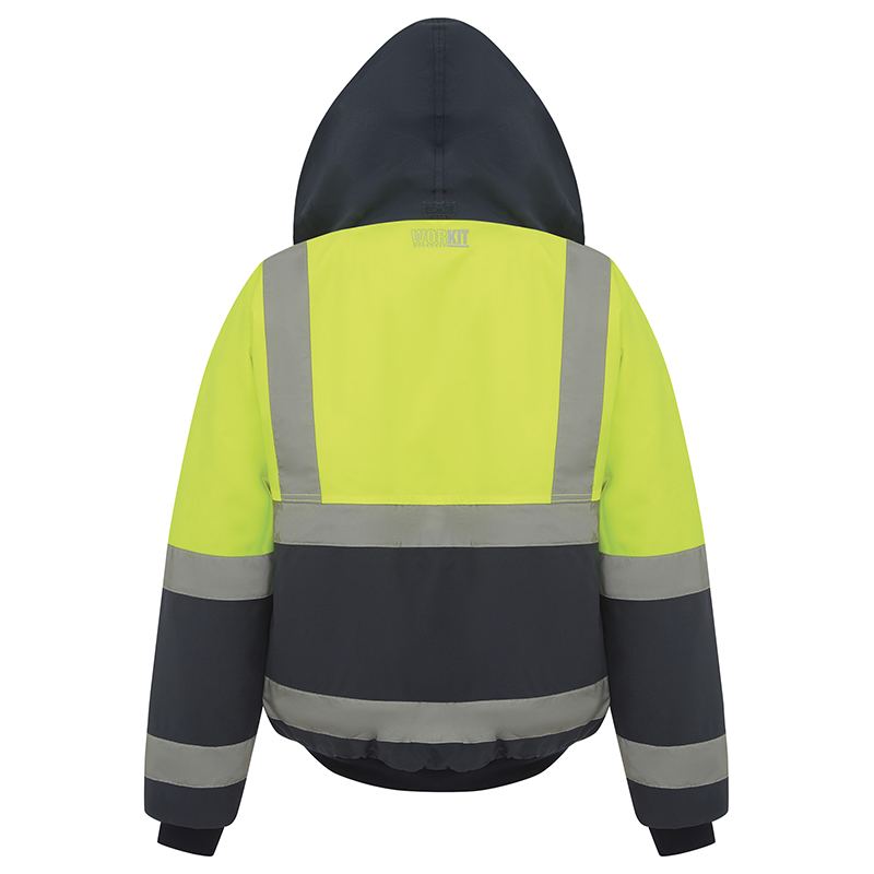 Hi Vis 2 Tone Wet Weather Bomber Taped Jacket