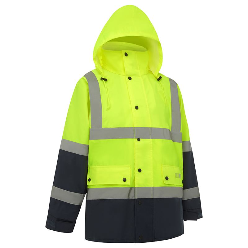 Hi Vis 2 Tone Waterproof Taped Rain Jacket