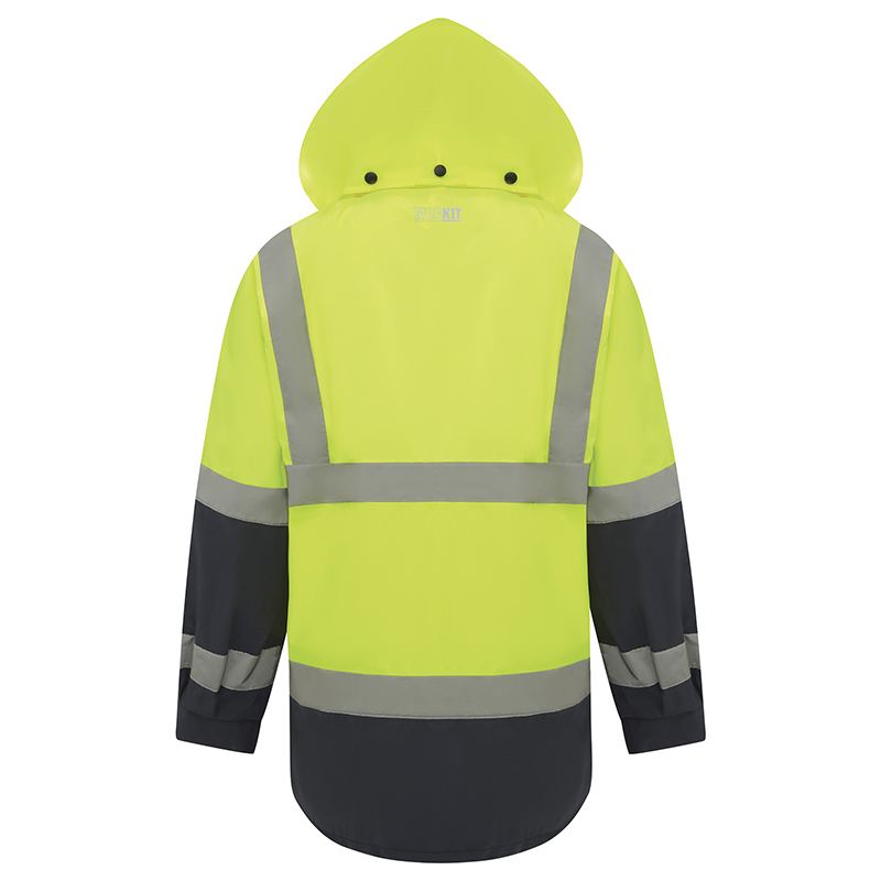 Hi Vis 2 Tone Waterproof Taped Rain Jacket