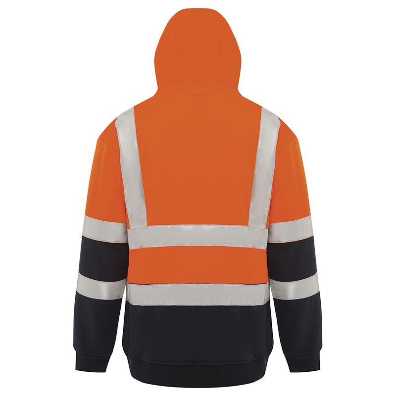 Hi Vis 2 Tone Full Zip Tech Fleece Taped Hoodie