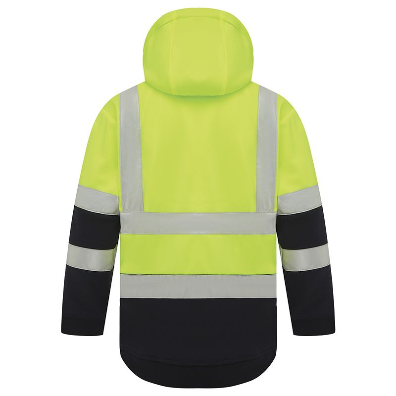 Hi Vis 2 Tone Full Zip Tech Fleece Taped Hoodie