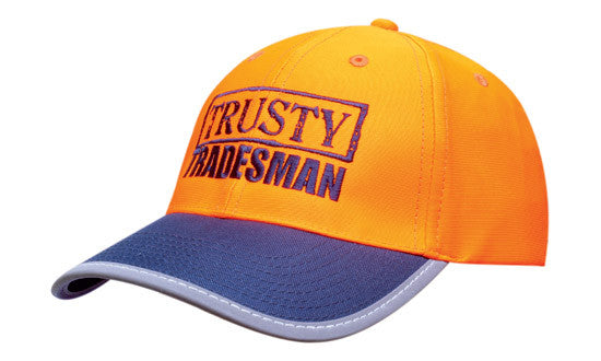 Headwear WA 3021 Luminescent Safety Cap with Reflective Trim