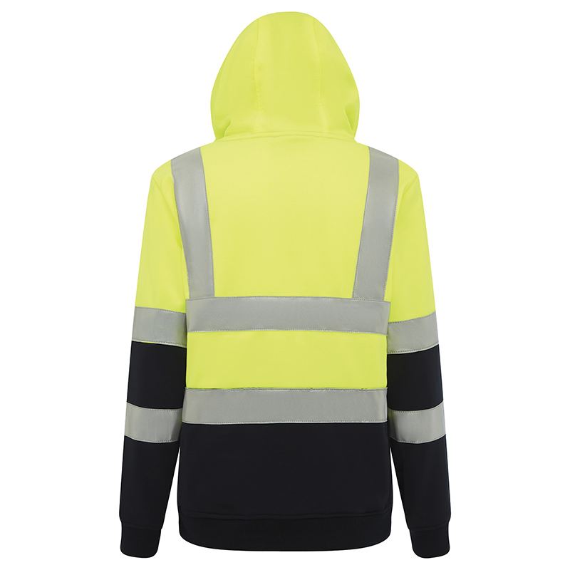 Hi Vis Full Zip Tech Fleece Taped Hoodie Ladies