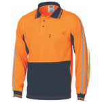 Hi Vis Cool-Breathe Stripe Polo - Long Sleeve