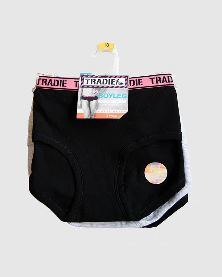 Tradie WJ3305SL3 Curve 3 Pack Boyleg Ladies – product photo