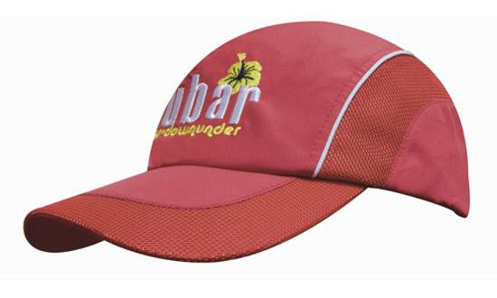 Headwear WA 3802 Spring Woven Fabric Cap with Mesh to Side Panels and Peak