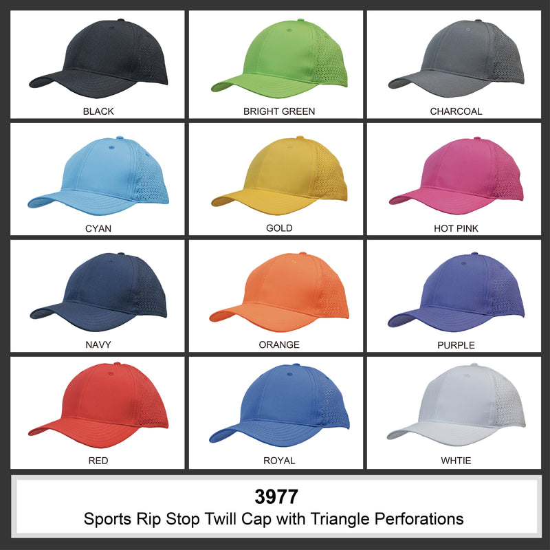 Sports Ripstop Twill with triangle perforations